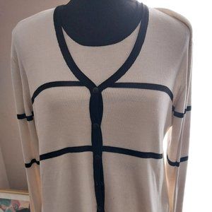 Morgan Taylor Silk/Cotton Sweater Set | Size XL